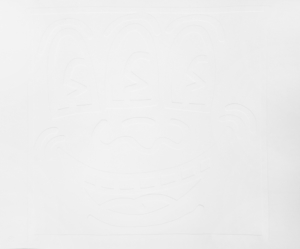 Keith Haring | White Icons (E) - Three Eyed Man | 1990