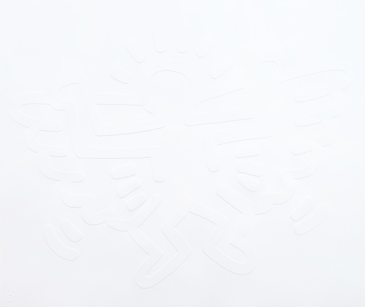 Keith Haring | White Icons (C) - Winged Angel | 1990