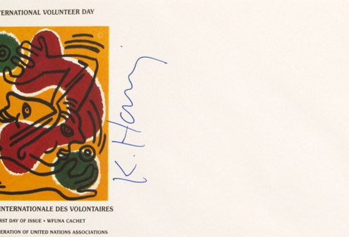 Keith Haring | International Volunteer Envelope | 1989 | Image of Artists' work.