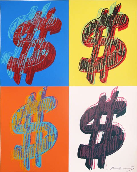 Andy Warhol | Quadrant dollar sign | 284 | 1982 | Image of Artists' work.