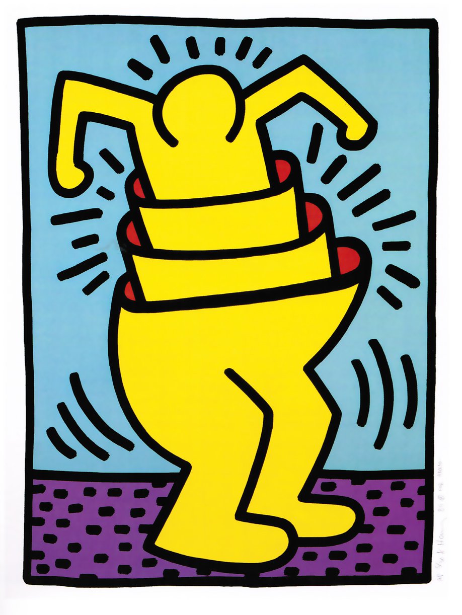 Keith Haring | Untitled (Cup Man) | Yellow