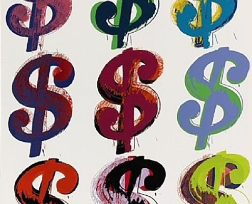 Andy Warhol | Dollar Sign $ | 9 Pieces 285 | 1982 | Image of Artists' work.