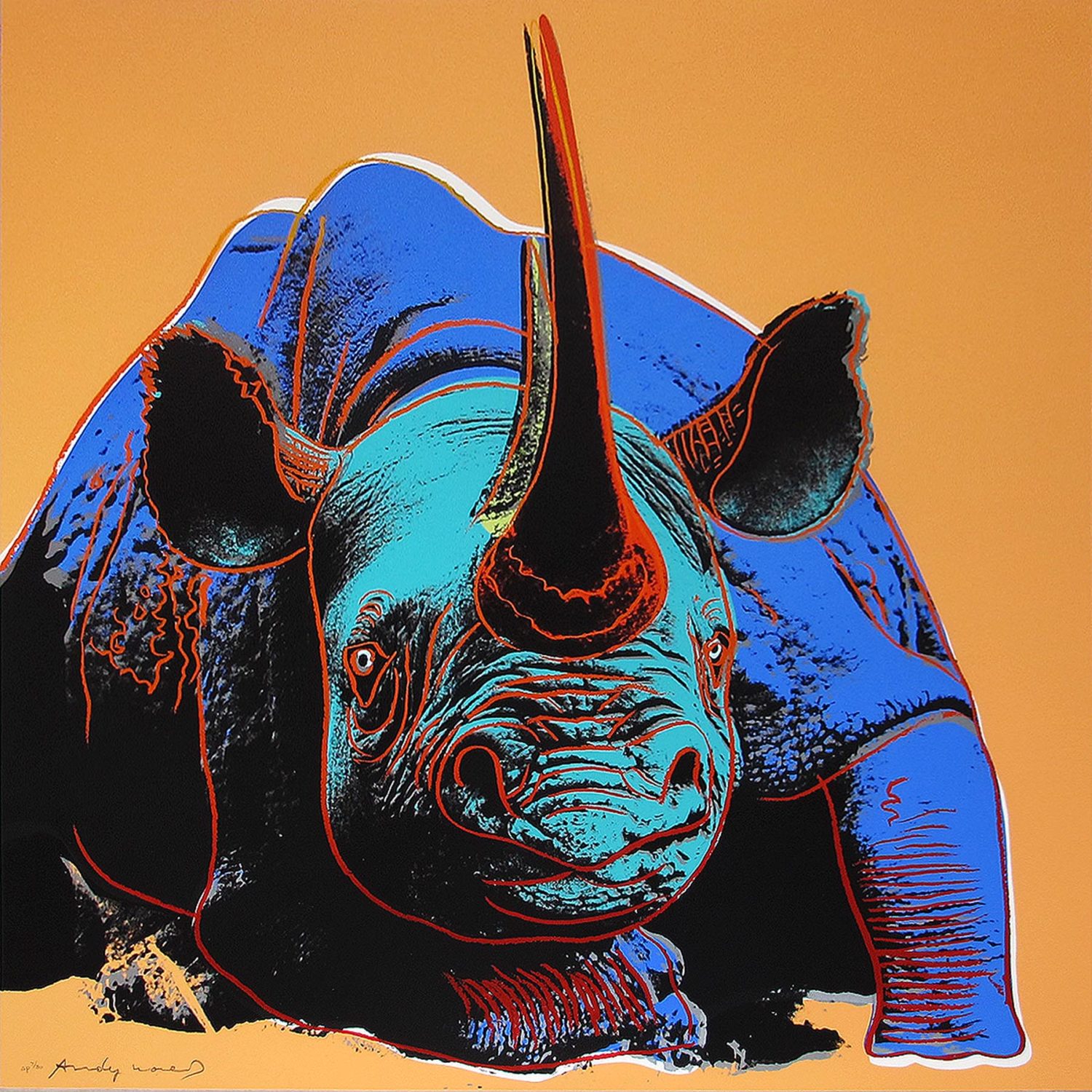 Andy Warhol | Endangered Species: Black Rhino II.301 | 1983 | Hamilton