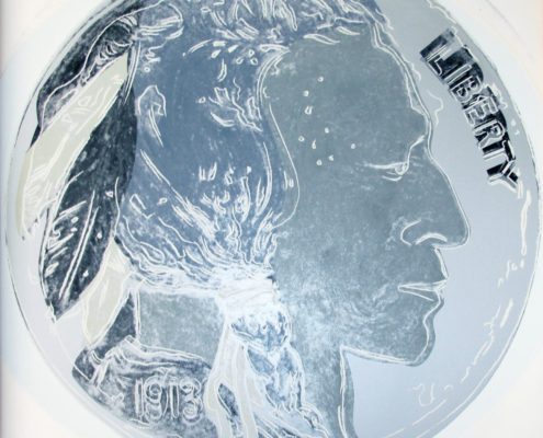 Andy Warhol | Cowboys and Indians | Indian Head Nickel 385 | 1986 | Image of Artists' work.