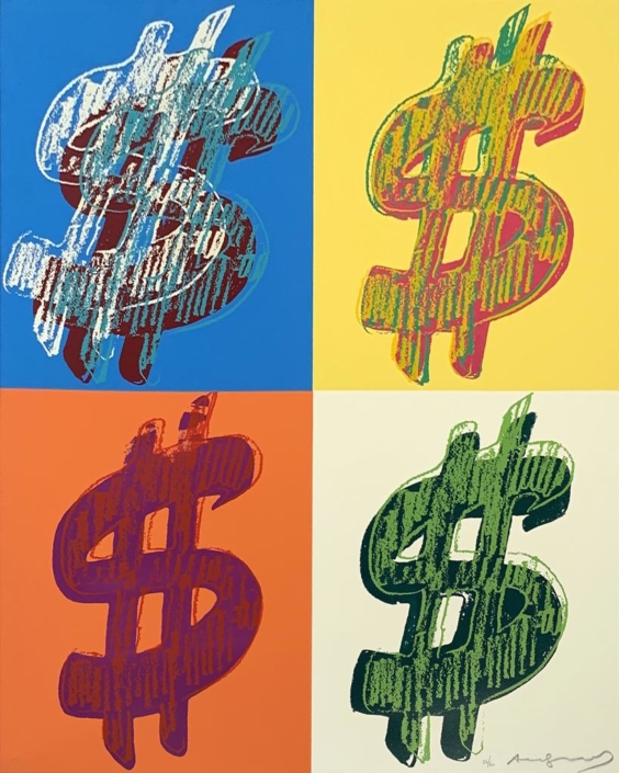 Andy Warhol | Dollar Sign $ | Quadrant 284 | 1982 | Image of Artists’ work. Andy Warhol | Dollar Sign $ | Quadrant 284 | 1982 |