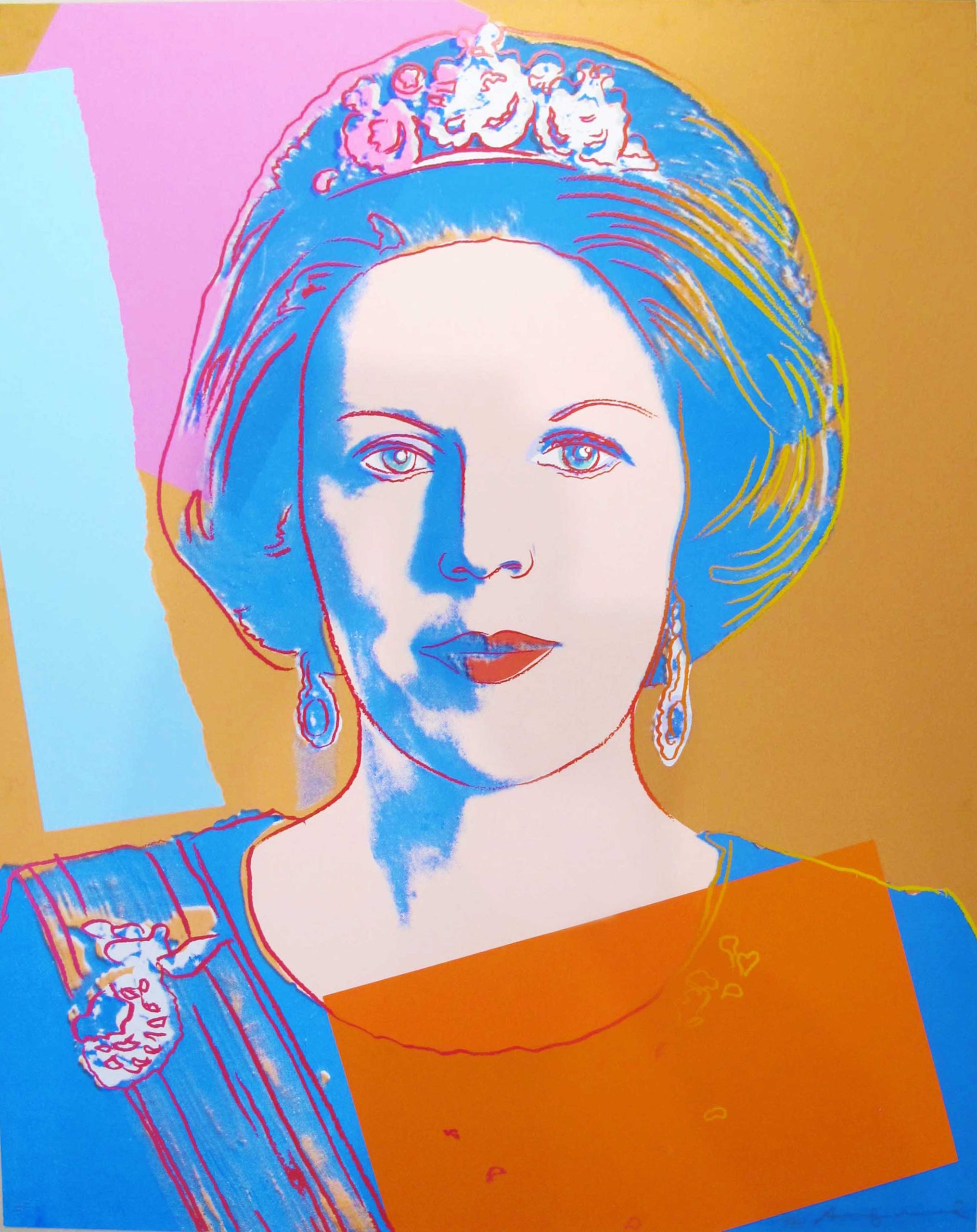 Andy Warhol | Reigning Queens | Queen Beatrix Of The Netherlands 338 | 1985 | Image of Artists' work.