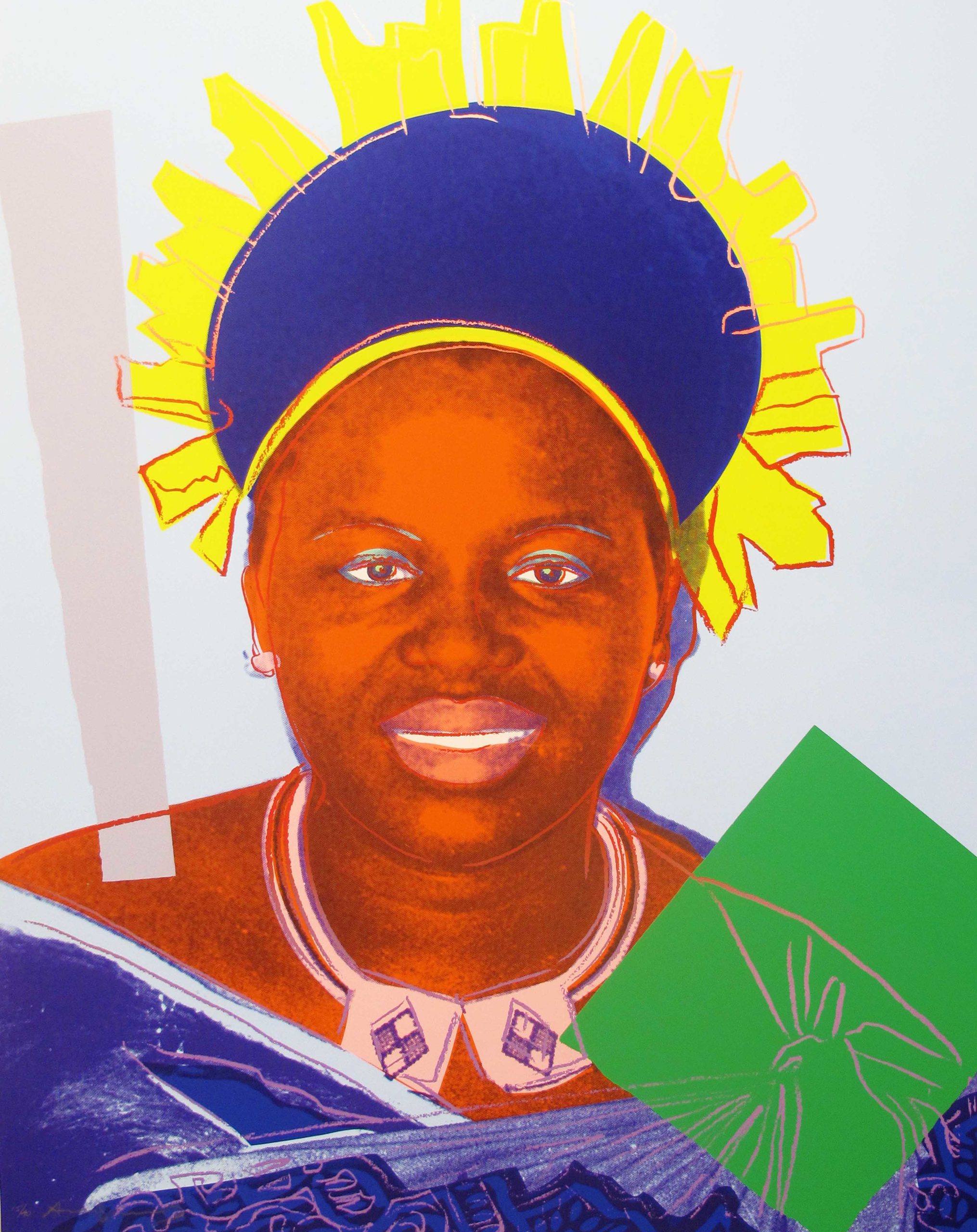 Andy Warhol | Reigning Queens | Queen Ntombi Twala of Swaziland 347 | 1985 | Image of Artists' work.