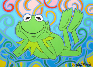 Julian Havard and Kermit the Frog | 2014 | Image of Artists' work.
