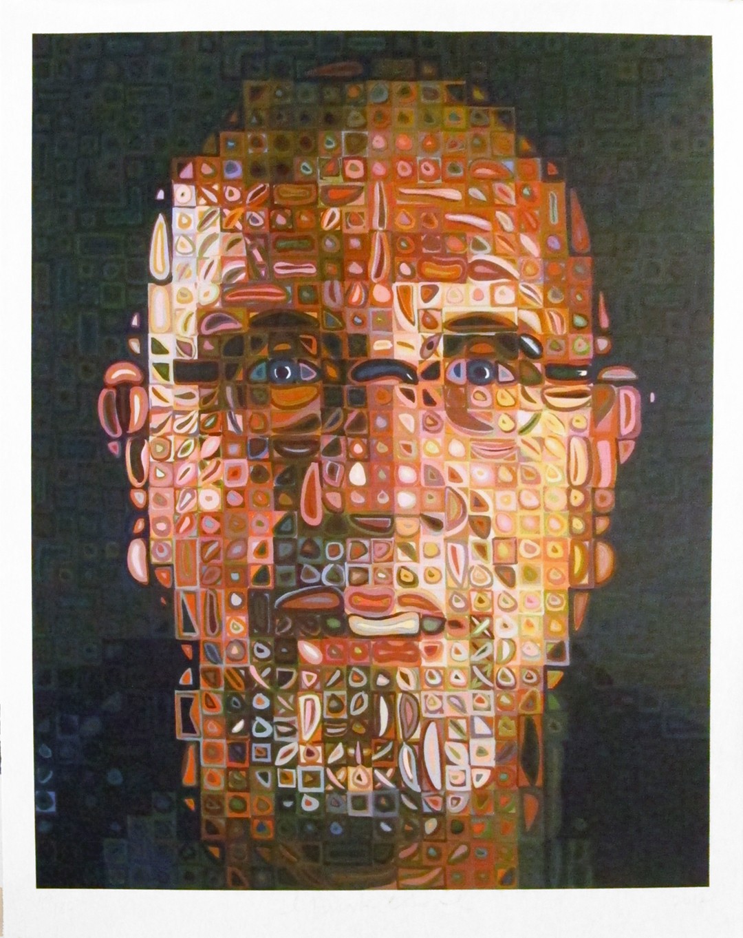 Chuck Close | Self-Portrait Screenprint | 2012 | Image of Artists' work.
