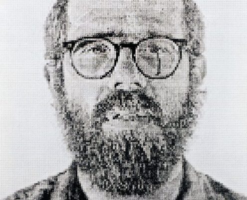 Chuck Close | Self Portrait/White Ink | 1978 | Image of Artists' work.