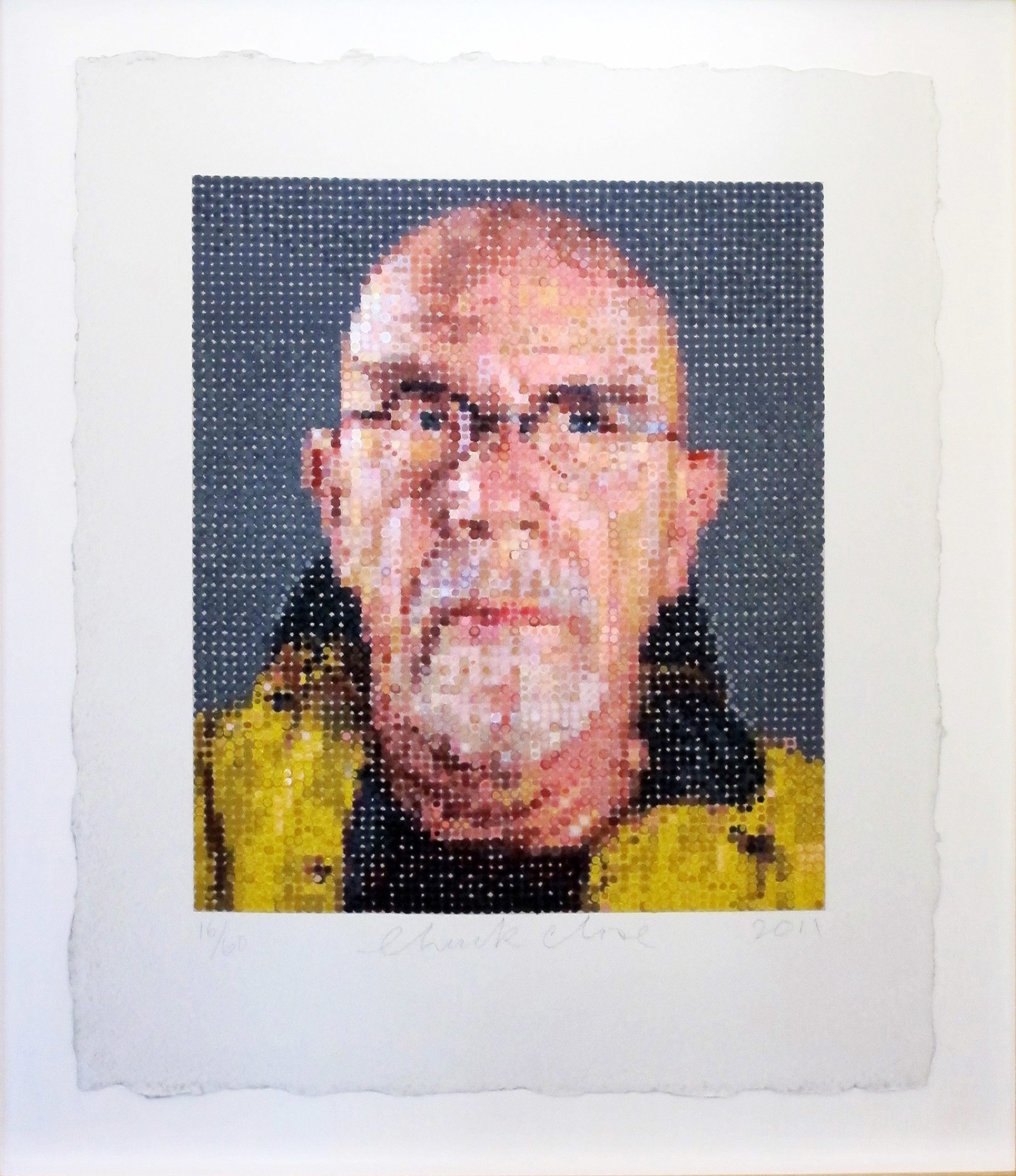 Chuck Close | Self Portrait | Felt stamped | 2012 | Image of Artists' work.