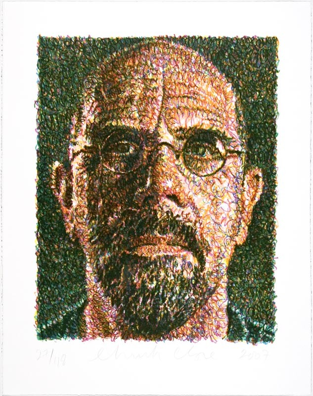 Chuck Close | Self Portrait | Lincoln Center | 2007 | Image of Artists' work.