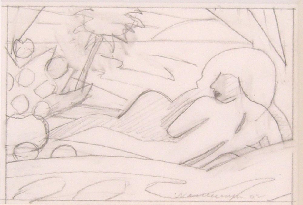 Tom Wesselmann | Drawing for Sunset Nude | Big Scene | 2002 | Image of Artists' work.