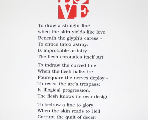 Robert Indiana | The Book of Love Poem | To Draw a Straight Line | 1996 | Image of Artists' work.