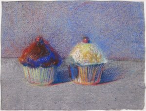 Wayne Thiebaud | Two Cupcakes | 2012 | Image of Artists' work.
