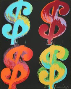 Andy Warhol | Dollar Sign $ | quad | 282 | 1982 | Image of Artists' work.