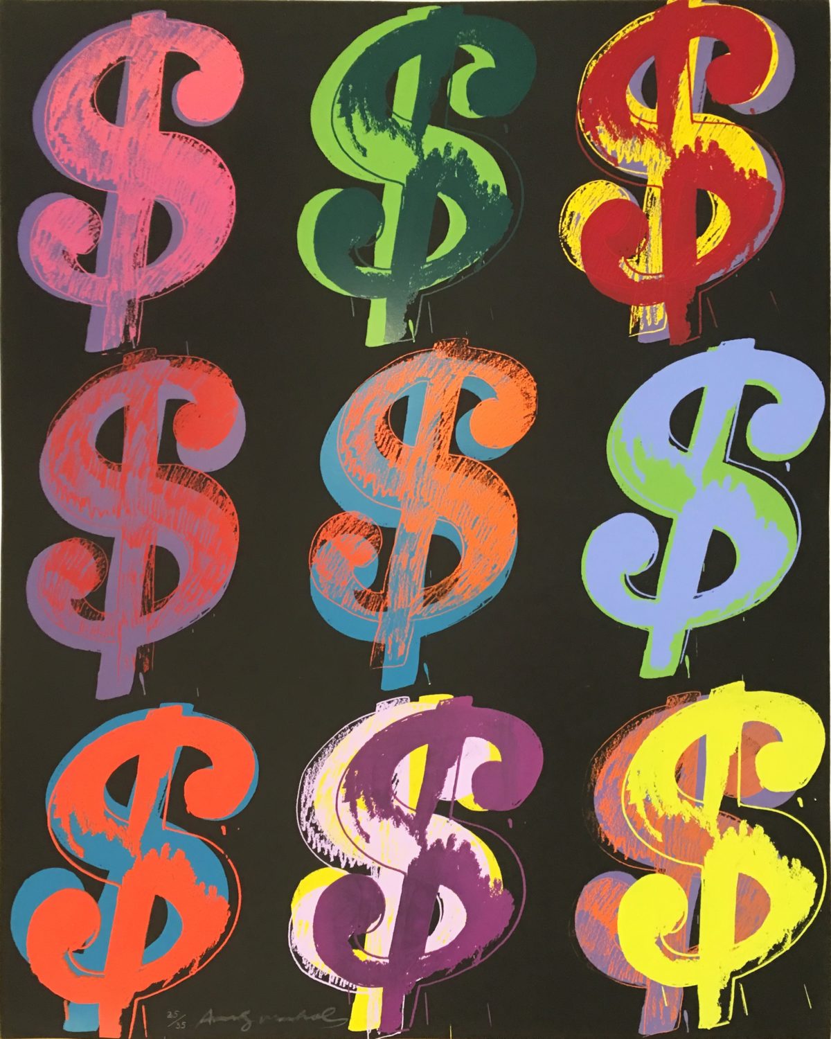 Andy Warhol | 9 | dollar sign | 1982 | Hamilton-Selway