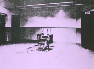 Andy Warhol Silk Screen - purple-electric-chair