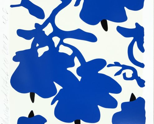 Donald Sultan | Lantern Flowers | Blue With White | 2013 | Image of Artists' work.