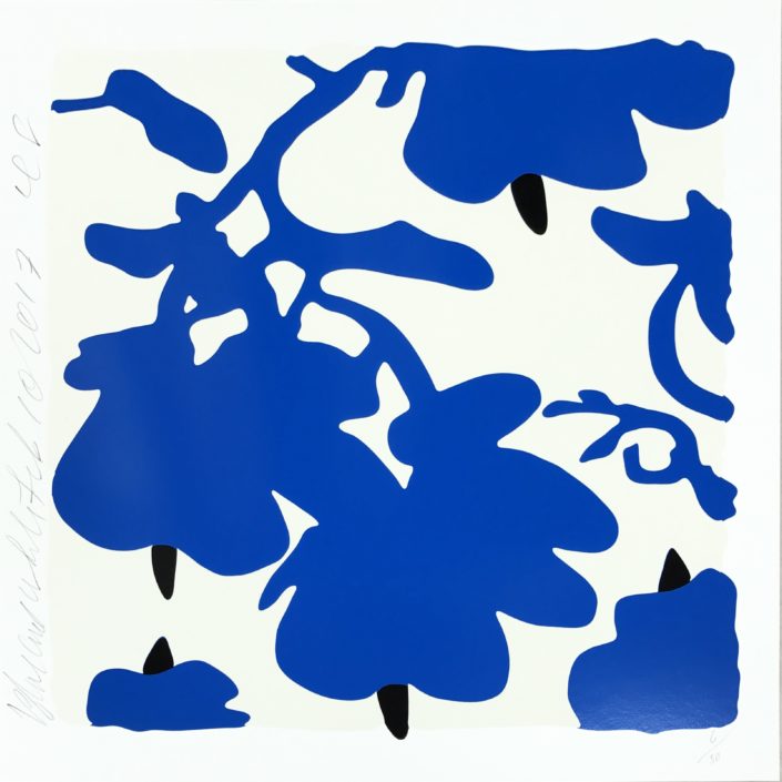 Donald Sultan | Lantern Flowers | Blue With White | 2013 | Image of Artists' work.