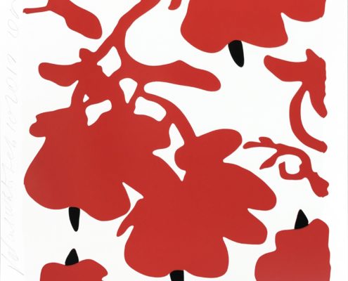 Donald Sultan | Lantern Flowers | Red With White | 2013 | Image of Artists' work.