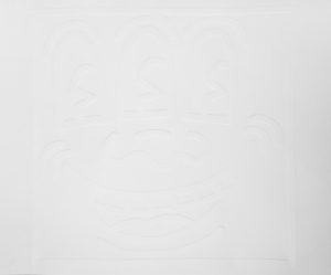 Keith Haring | White Icons E | Three Eyed Man | 1990 | Image of Artists' work.