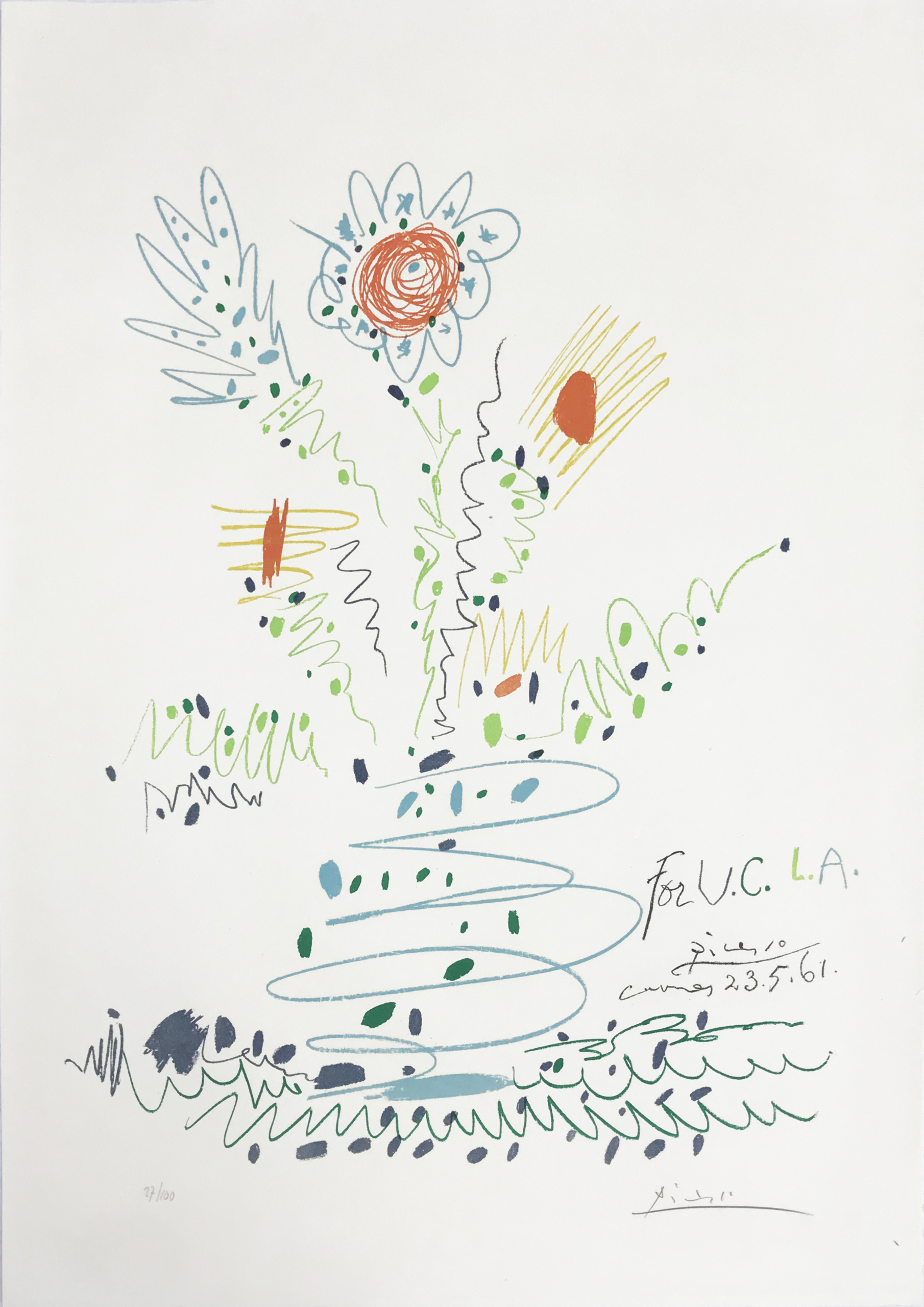 Pablo Picasso | Fleurs (for UCLA) | 1961