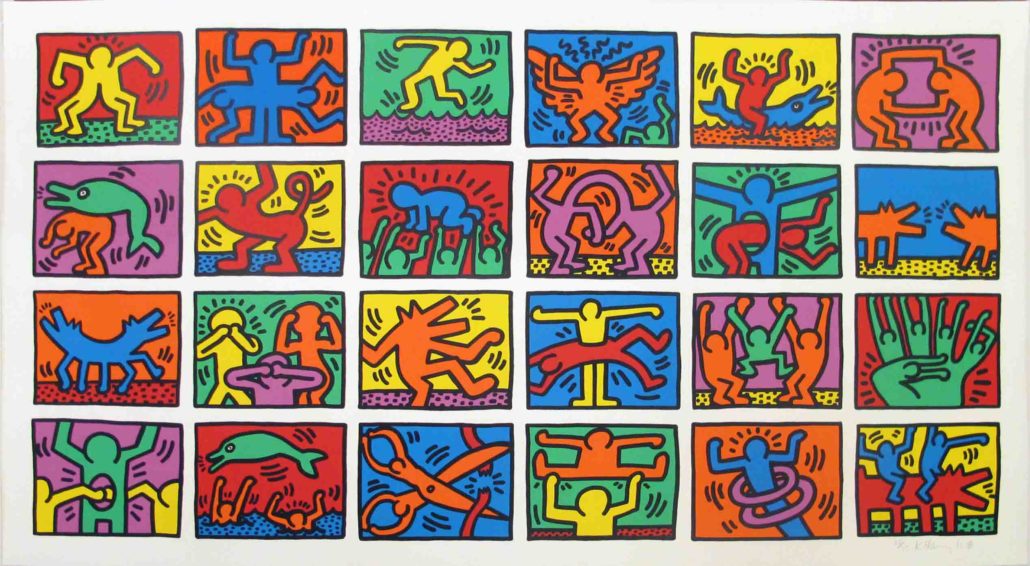 the puzzle uses this keith haring retrospective