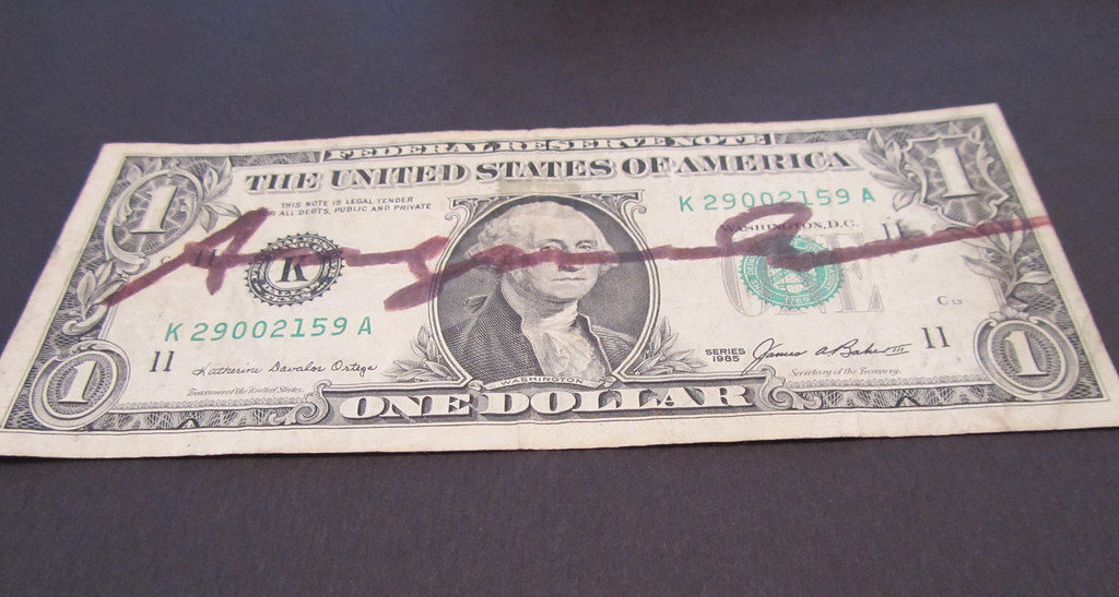 Warhol autograph on a US dollar bill
