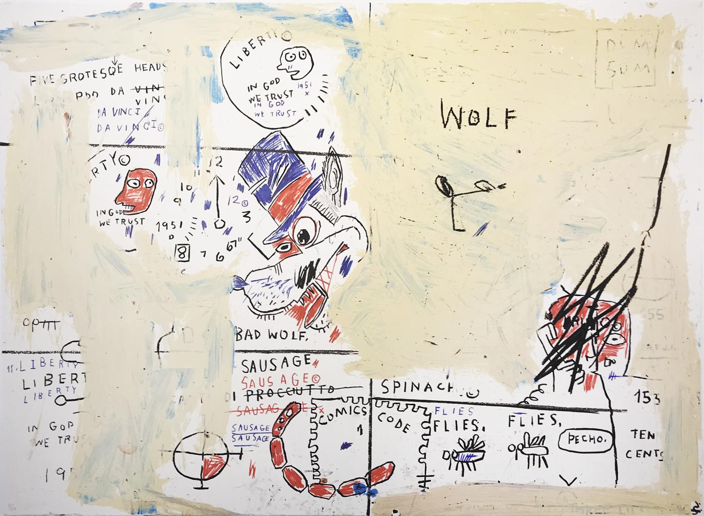 Jean-Michel Basquiat | Wolf Sausage | 1982-83/2019