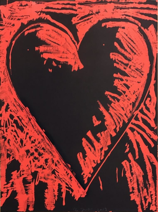 Jim Dine| The Black and Red Heart | 2013
