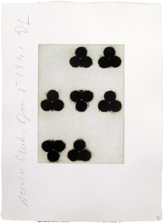 Donald Sultan | Seven of Clubs | Playing Cards | 1990