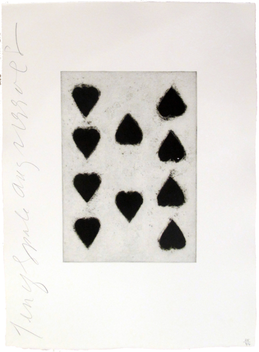 Donald Sultan | Ten of Spades | Playing Cards | 1990