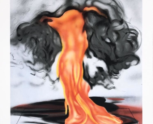 James Rosenquist | The Flame Still Dances on Leo's Book (not in Glenn) from the portfolio of Leo Castelli's 90th Birthday | 1997