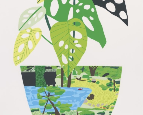Jonas Wood | Landscape Pot with Plant | 2017