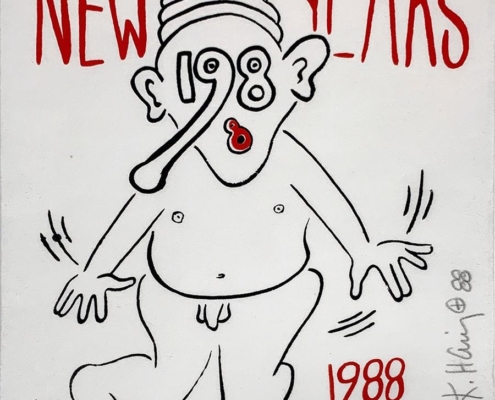 Keith Haring | New Year's Invitation '88 (Nude) | 1988