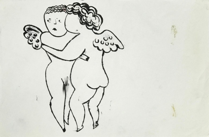 Andy Warhol | In the Bottom of My Garden Study Drawing | c. 1955