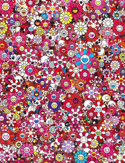 Takashi Murakami | Skulls & Flowers Red | 2013