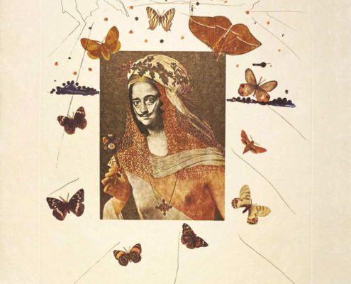 Salvador Dali | Surrealist Portrait of Dali Surrounded by Butterflies from Memories of Surrealism: eight plates | 1971