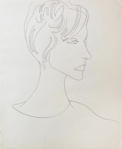 Andy Warhol | Unknown Female Portrait| c. 1950's