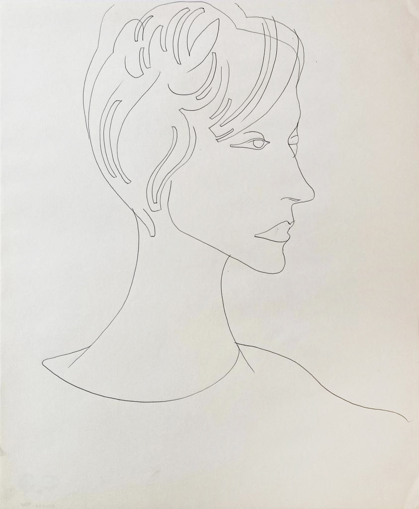 Andy Warhol | Unknown Female Portrait| c. 1950's