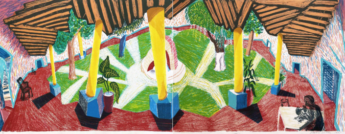 David Hockney | Hotel Acatlan: Two Weeks Later from "The Moving Focus" series | 1985