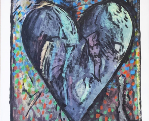 Jim Dine | Hand Colored Viennese Heart | 1990