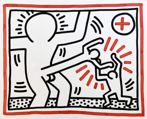 Keith Haring | Three Lithographs: One Plate | 1985