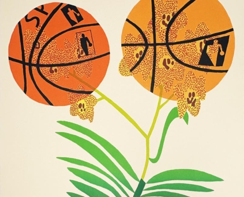 Jonas Wood | Double Basketball Orchid (State I) | 2017