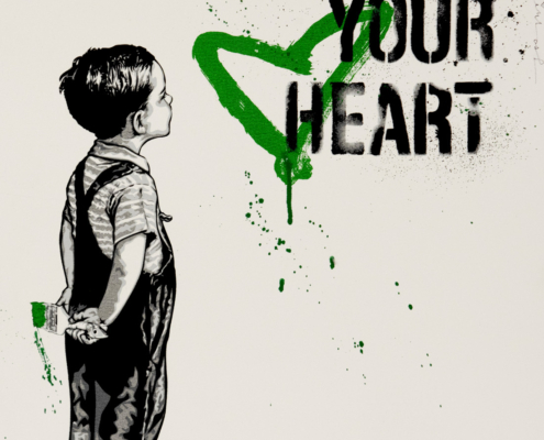 Mr. Brainwash | Follow Your Heart - Green | 2020