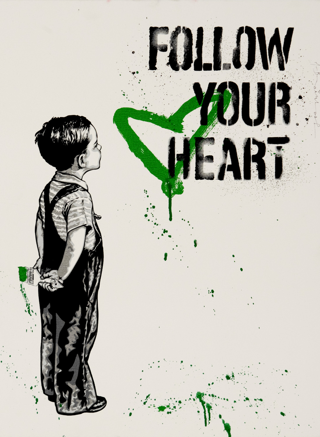 Mr. Brainwash | Follow Your Heart - Green | 2020