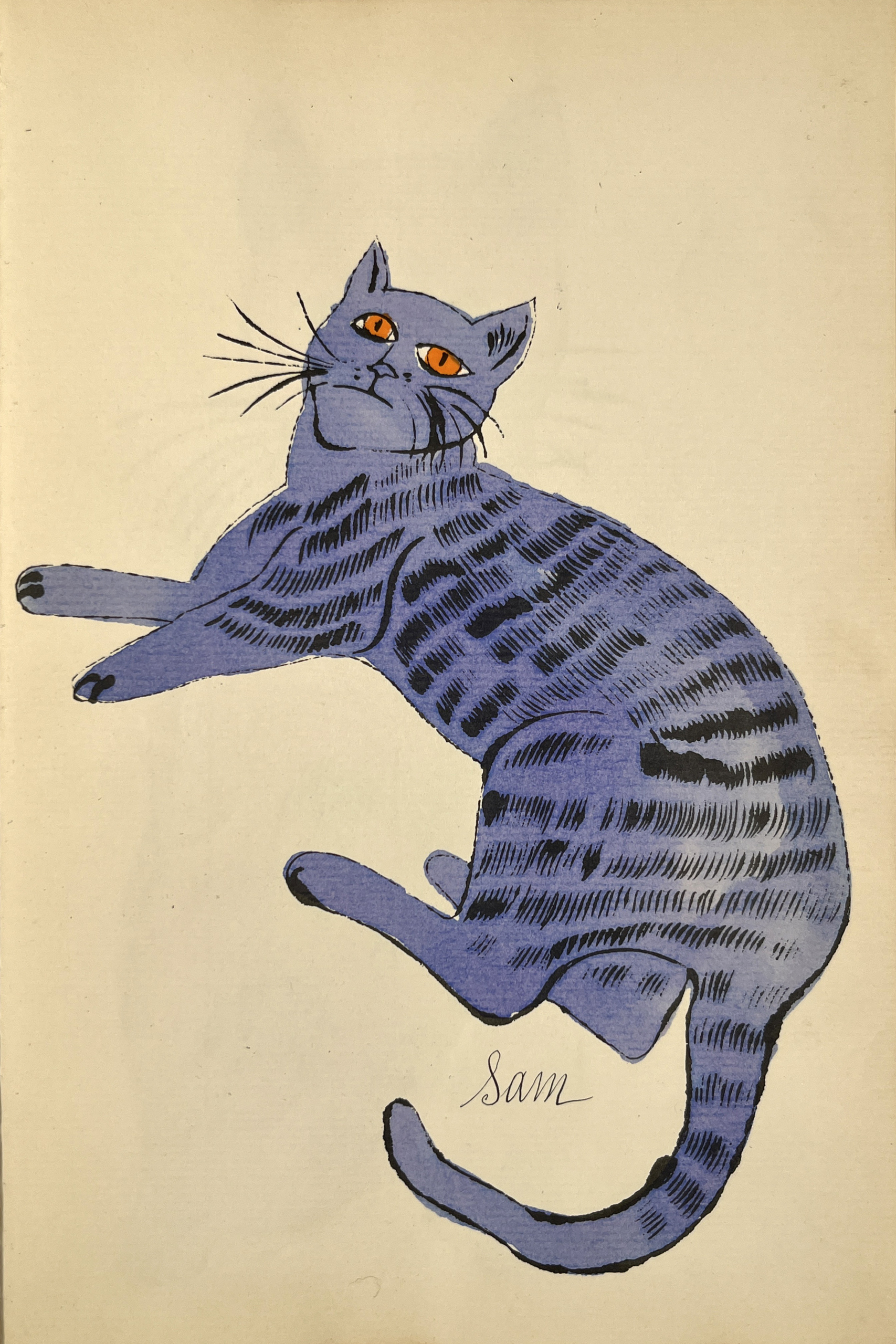 Andy Warhol | 25 Cats Name[d] Sam and One Blue Pussy, IV.52B | CA. 1954