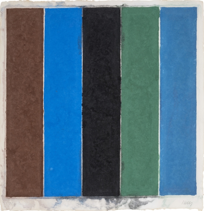 Ellsworth Kelly | Colored Paper Image XIX (Brown Blue Black Green Violet) | 1976