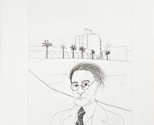 David Hockney | Illustrations for Fourteen Poems from C.P. Cavafy | Portrait of Cavafy in Alexandria | 1966